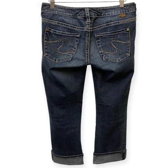 Silver Jeans 8 (30) Santorini Cropped Capris Low Rise Womens Stretch Jeans - Picture 2 of 10